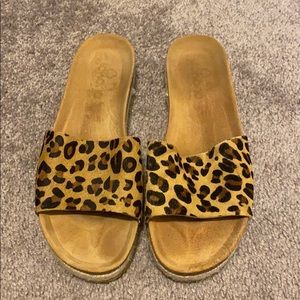 Leather Leopard sandal